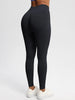 Sexy High Elastic Women's Solid Tights High Waist Workout Yoga Leggings, Scrunch Butt Lifting Elastic Pants, Tummy Control Butt Lifting Workout Yoga Athletic Pants