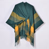 Women's Jacquard Warm Tassel Cardigan Outer Wear