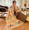 National Style Elegant Cashmere Scarf Double-sided Dual-use Jacquard Shawl