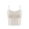 With Chest Pad Sexy Lace Beautiful Back Sling Spaghetti Strap Wavy Lace Lace Vest