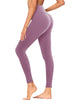Leggings - Cropped High-waisted Solid Color Medium Bean Paste