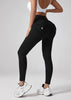 V-waist Yoga Elastic Tight Pants, Women's Peach Hip Lifting Running Speed Drying Yoga Pants, Workwear Pocket Button Pants