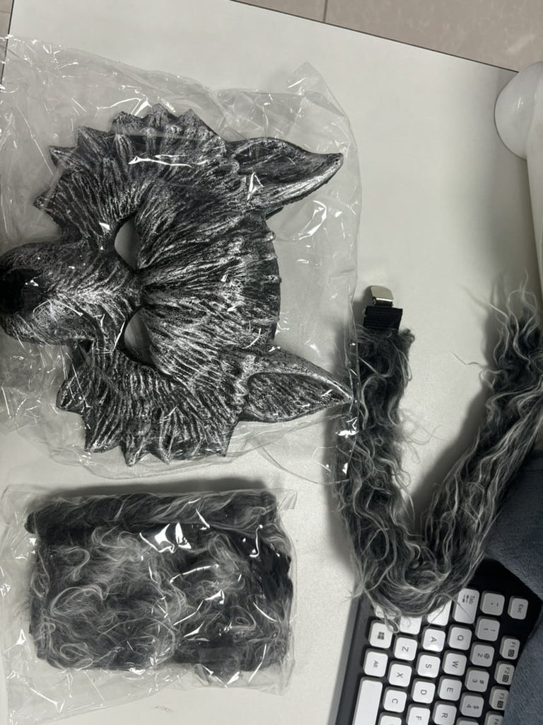 Wolf Ears Head Button Mask
