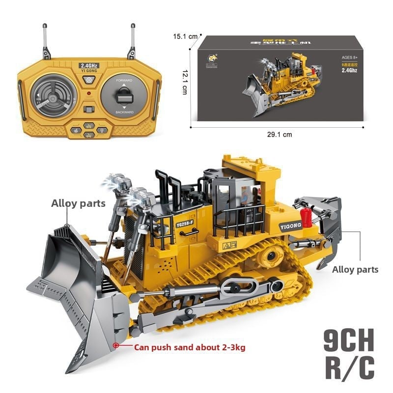 children's remote control excavator engineering vehicle alloy digging dump truck bulldozer toys