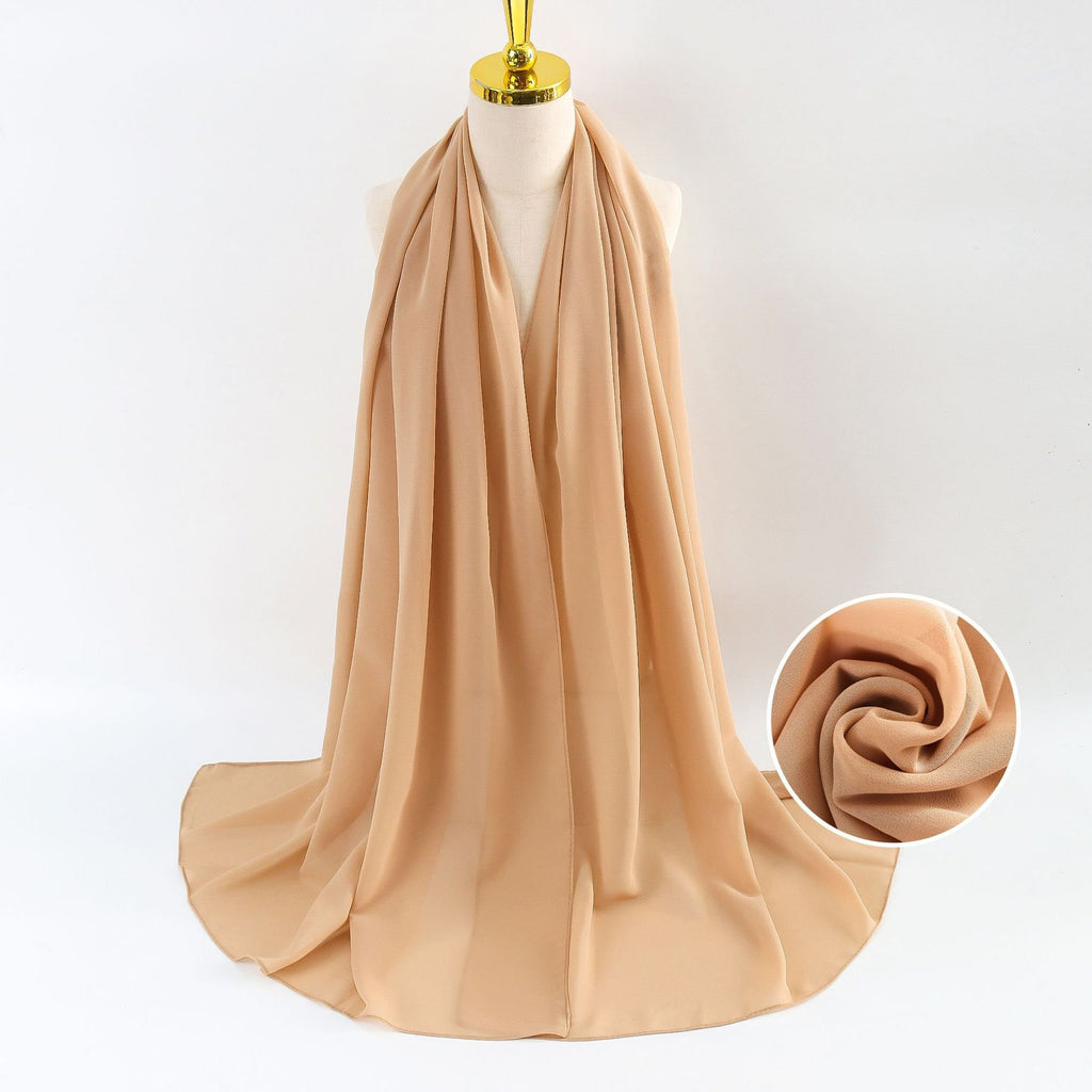 Elegant Pearl Chiffon Scarf for Women