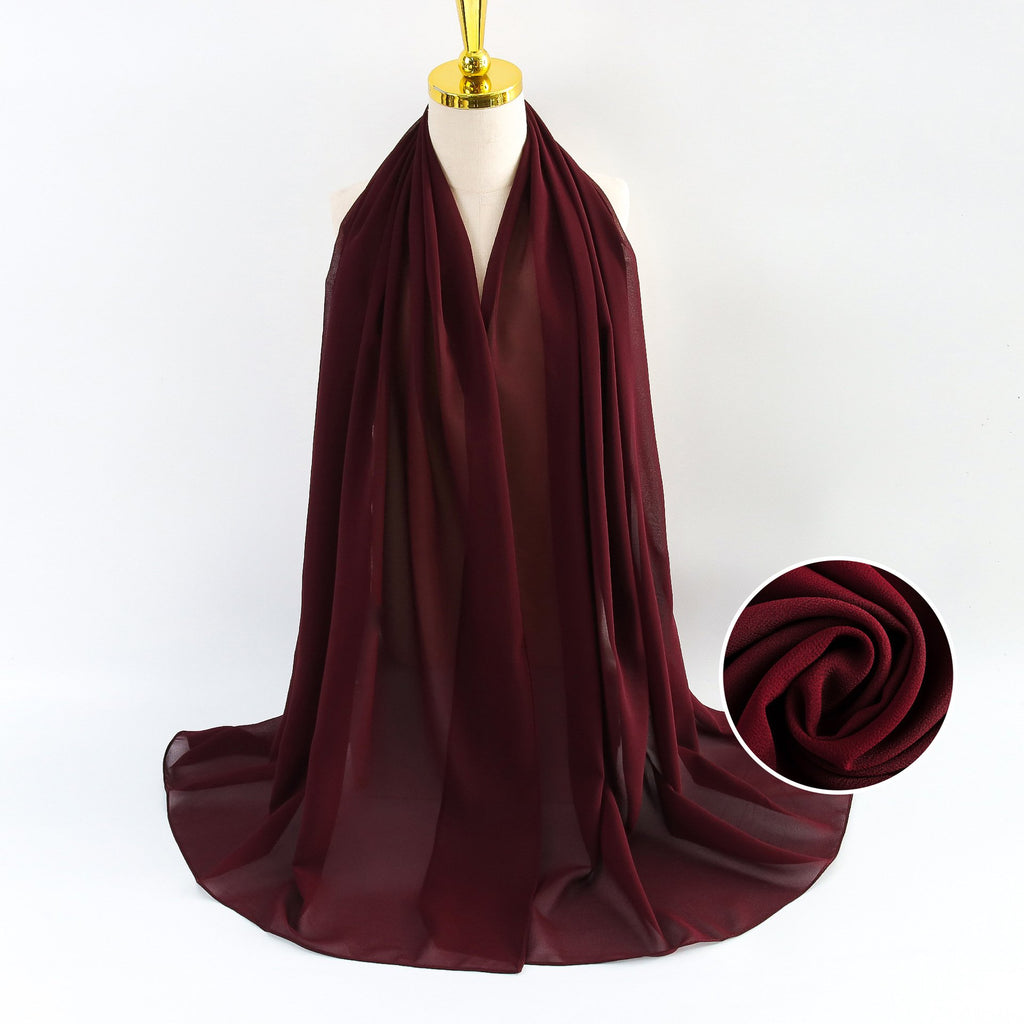 Elegant Pearl Chiffon Scarf for Women