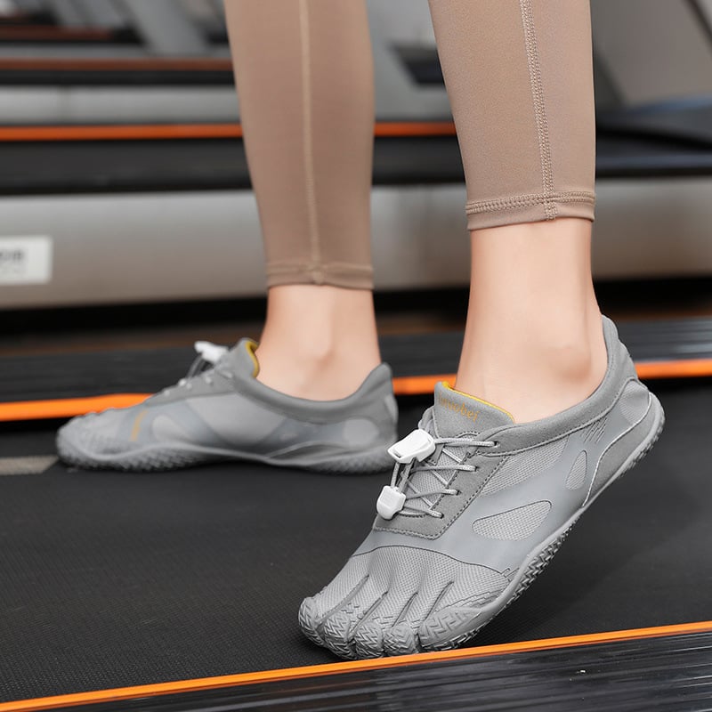 Five-finger shoes with soft soles for better grip