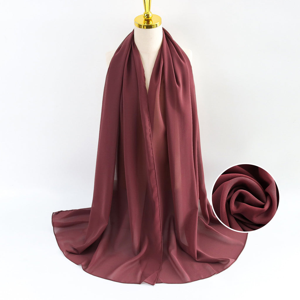 Elegant Pearl Chiffon Scarf for Women