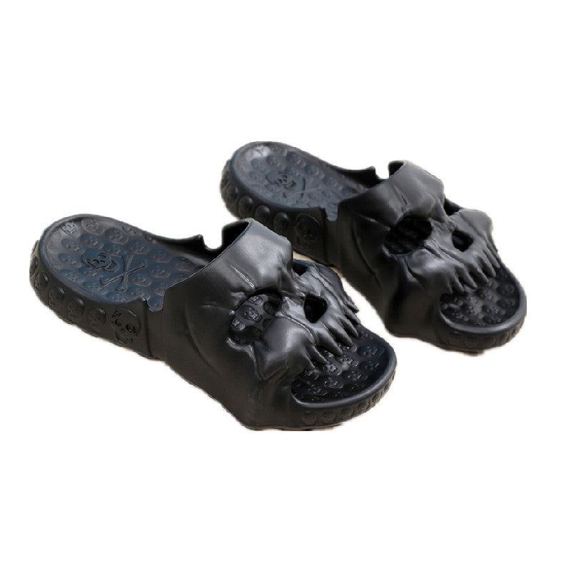 Summer Slip-on Slippers Women's EVA Indoor Bathroom Non-Slip Fish Mouth Coconut Home Thick Bottom Soft Household Men's Sandals