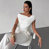 Fashion Personality Solid Color Sleeveless T-shirt For Women