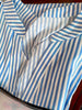 Women's Plus Size Casual Striped Shirt - Summer V-Neck Three-Quarter Sleeve Outdoor Top With Pockets