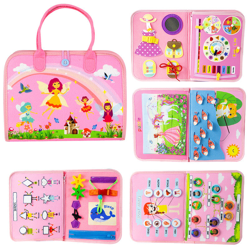Montessori Felt Busy Board for Kids - Early Educational DIY Activity Toy