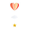 Wedding holiday birthday party decoration supplies three-dimensional hanging ornaments love hot air balloon cloud window pendant