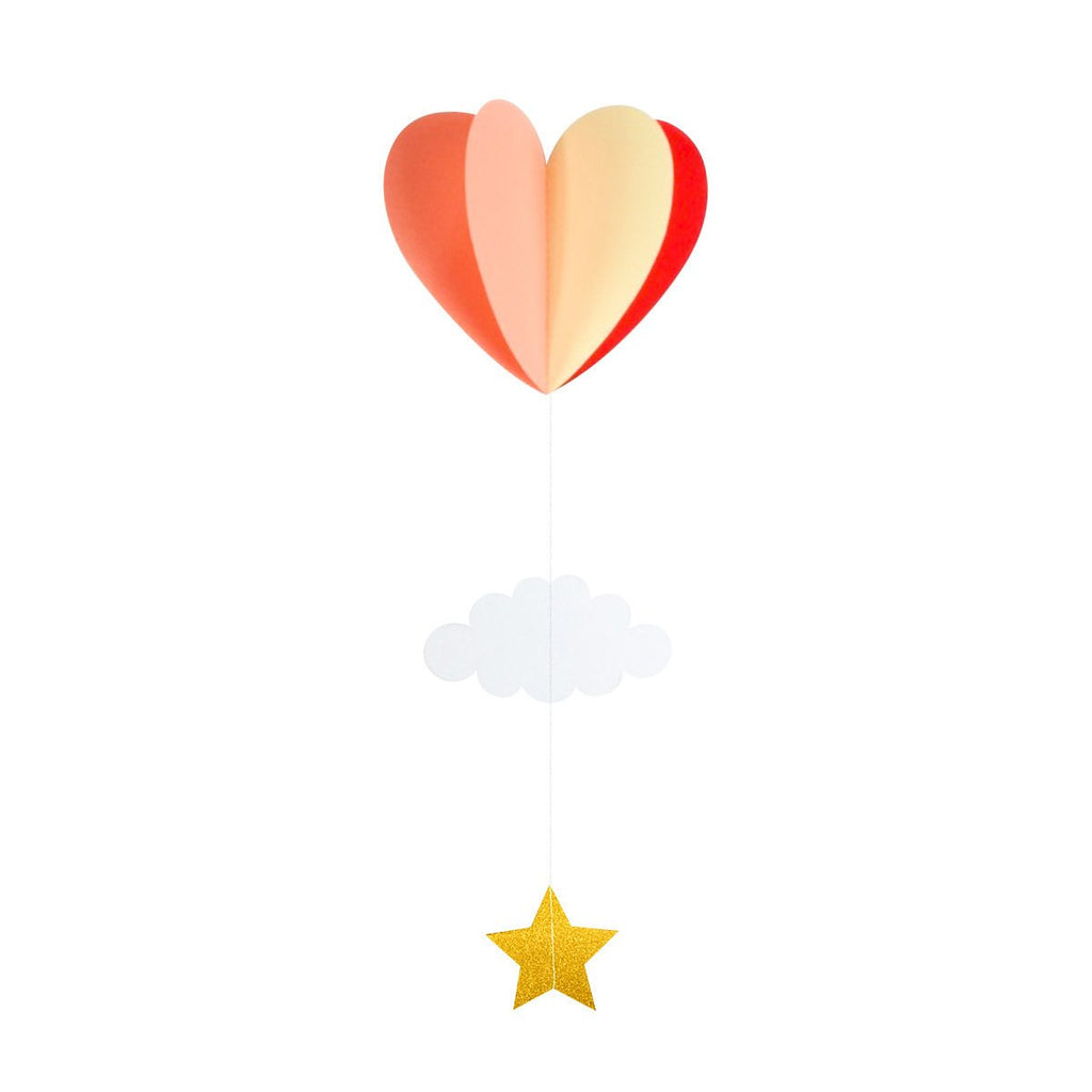 Wedding holiday birthday party decoration supplies three-dimensional hanging ornaments love hot air balloon cloud window pendant