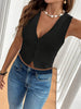 All-match V-neck Three-button Women's Vest