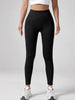 Yoga Waist Pleated Peach Hip Lifting Sports Pants For Female Workers, Pocket High Waisted Button Down Pants