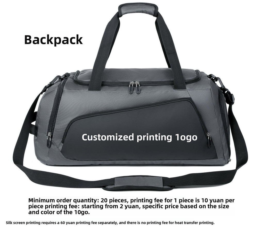 Fitness bag: Large-capacity dry-wet separation sports bag