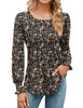 Women's Solid Color Casual Puff Sleeve Round Neck Top