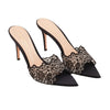 lace high heel slippers