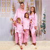Children's Long-sleeved Parent-child Ice Silk Pajamas Suit