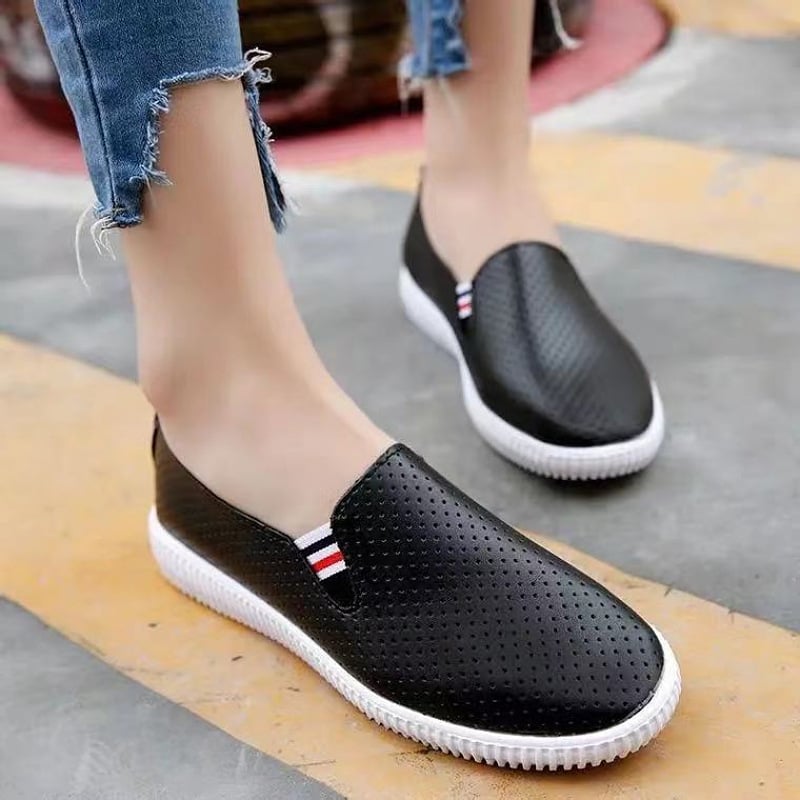 Old Beijing Cloth Shoes Women's Hollow Breathable Single-layer Shoes Flat Bottom All-match Cyber Popular White Shoes Soft Bottom