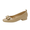 Shallow-mouthed evening breeze bean shoes, soft leather and soft soles, large-sized women's shoes