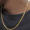 Fashionable stainless steel thick necklace and twisted long necklace