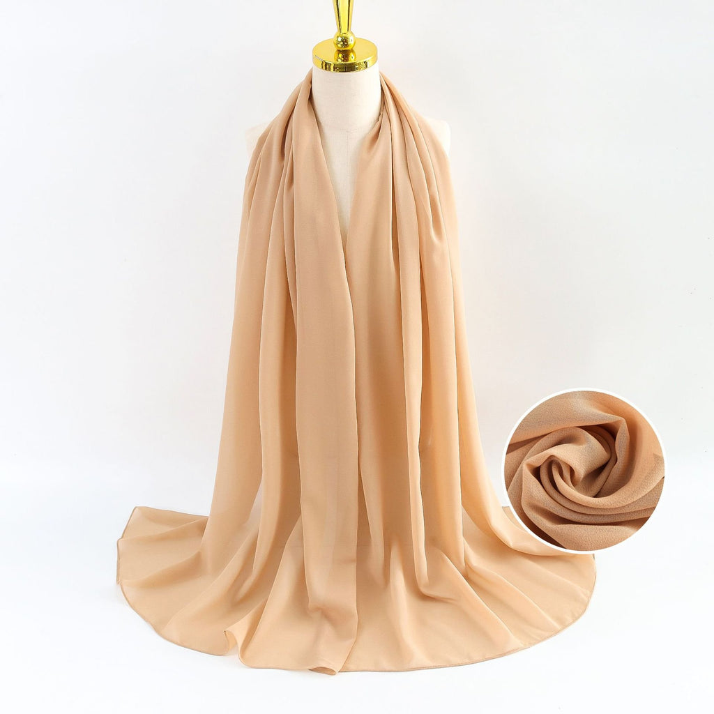 Elegant Pearl Chiffon Scarf for Women