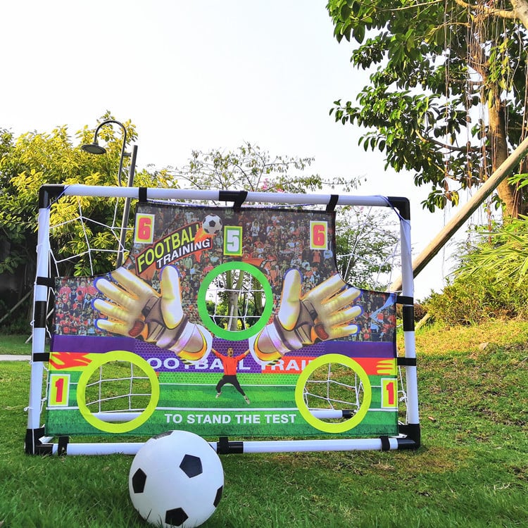 Kidsren's Plastic Football Goal Indoor and Outdoor Sports Toys Large Two-In-One Simple Portable Football Goal