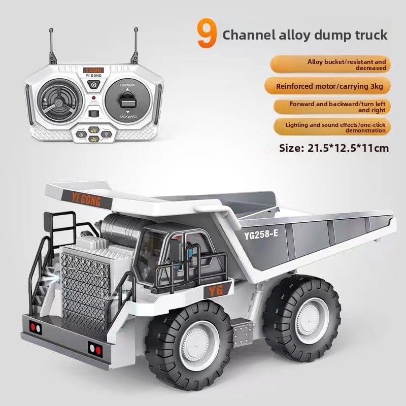 children's remote control excavator engineering vehicle alloy digging dump truck bulldozer toys