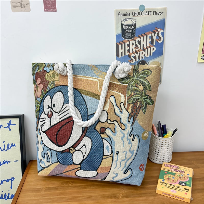 Canvas shoulder bag, simple tote bag for tutoring/study