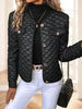 Clasi Elegant Diamond-Quilted Plus Size Women's Winter Short Padded Coat