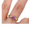Heart-shaped Purple Flame-Defying Female Ring