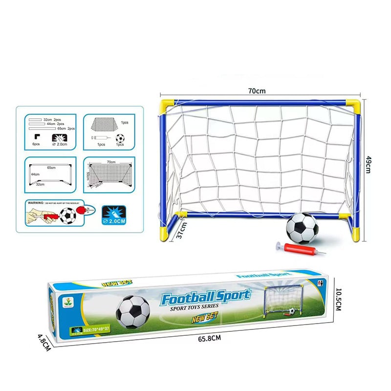 Kidsren's Plastic Football Goal Indoor and Outdoor Sports Toys Large Two-In-One Simple Portable Football Goal