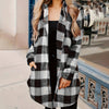 Women's Long Sleeve Plaid Print Button Front Casual Shirt For Spring & Fall