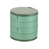 4-Layer Jewelry Box with Makeup Mirror & 360-Degree Rotation