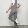 Women's New V-neck Solid Color Camisole With Pocket Details And Ankle Binding Jumpsuit