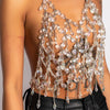 Transparent tassel body chain